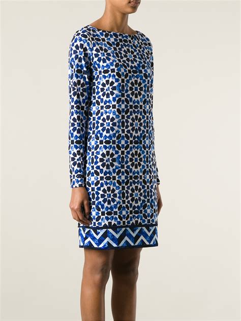 michael kors dress blue black printed|michael kors black sequin dress.